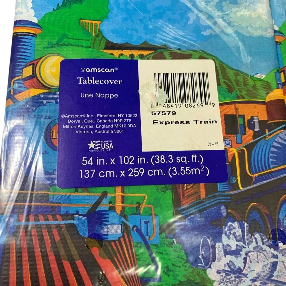 Amscan Express Train Party Tablecover Set of 2 Kids Birthday Party